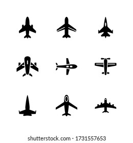 airplane  icon or logo isolated sign symbol vector illustration - Collection of high quality black style vector icons
