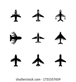 airplane  icon or logo isolated sign symbol vector illustration - Collection of high quality black style vector icons
