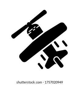 airplane icon or logo isolated sign symbol vector illustration - high quality black style vector icons

