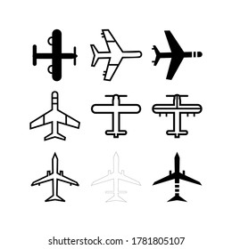 Airplane icon or logo isolated sign symbol vector illustration - Collection of high quality black style vector icons
