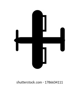 Airplane icon or logo isolated sign symbol vector illustration - high quality black style vector icons
