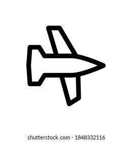airplane icon or logo isolated sign symbol vector illustration - high quality black style vector icons
