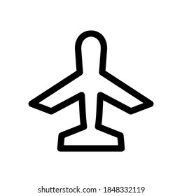 airplane icon or logo isolated sign symbol vector illustration - high quality black style vector icons
