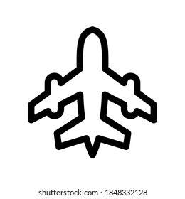 airplane icon or logo isolated sign symbol vector illustration - high quality black style vector icons

