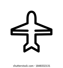 airplane icon or logo isolated sign symbol vector illustration - high quality black style vector icons
