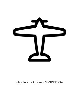 airplane icon or logo isolated sign symbol vector illustration - high quality black style vector icons
