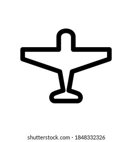 airplane icon or logo isolated sign symbol vector illustration - high quality black style vector icons
