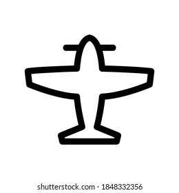 airplane icon or logo isolated sign symbol vector illustration - high quality black style vector icons
