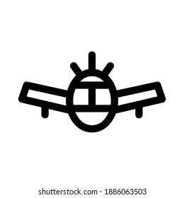 airplane icon or logo isolated sign symbol vector illustration - high quality black style vector icons
