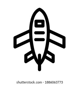 airplane icon or logo isolated sign symbol vector illustration - high quality black style vector icons
