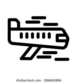 airplane icon or logo isolated sign symbol vector illustration - high quality black style vector icons
