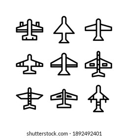 Airplane icon or logo isolated sign symbol vector illustration - Collection of high quality black style vector icons
