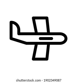 Airplane icon or logo isolated sign symbol vector illustration - high quality black style vector icons
