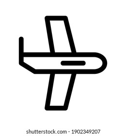 Airplane icon or logo isolated sign symbol vector illustration - high quality black style vector icons
