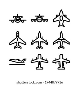 airplane icon or logo isolated sign symbol vector illustration - Collection of high quality black style vector icons
