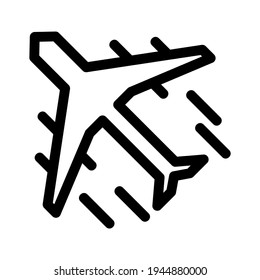 airplane icon or logo isolated sign symbol vector illustration - high quality black style vector icons
