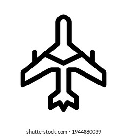 airplane icon or logo isolated sign symbol vector illustration - high quality black style vector icons
