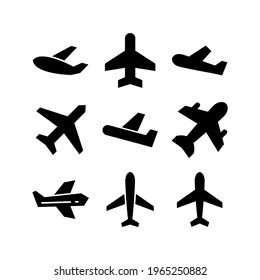 airplane icon or logo isolated sign symbol vector illustration - Collection of high quality black style vector icons
