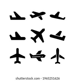 airplane icon or logo isolated sign symbol vector illustration - Collection of high quality black style vector icons
