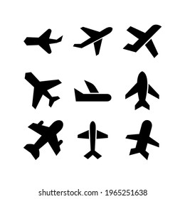 airplane icon or logo isolated sign symbol vector illustration - Collection of high quality black style vector icons
