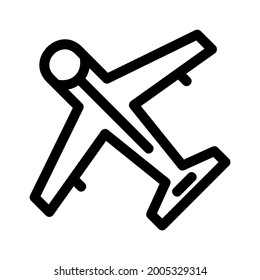 airplane icon or logo isolated sign symbol vector illustration - high quality black style vector icons
