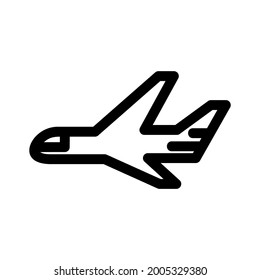 airplane icon or logo isolated sign symbol vector illustration - high quality black style vector icons
