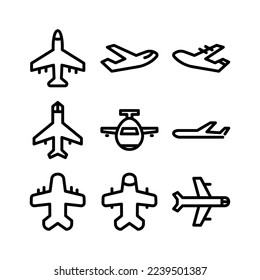 airplane icon or logo isolated sign symbol vector illustration - Collection of high quality black style vector icons
