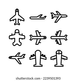 airplane icon or logo isolated sign symbol vector illustration - Collection of high quality black style vector icons
