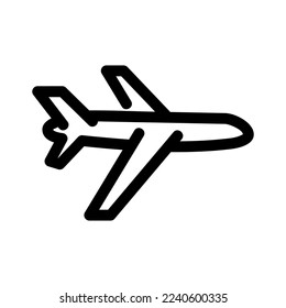 airplane icon or logo isolated sign symbol vector illustration - high quality black style vector icons

