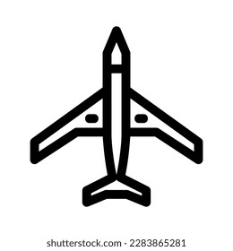 airplane icon or logo isolated sign symbol vector illustration - high quality black style vector icons
