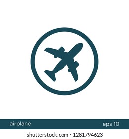 Airplane Icon Logo Template