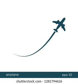 Airplane Icon Logo Template