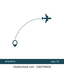 Airplane Icon Logo Template