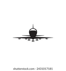 airplane icon logo template abstract vector illustration design