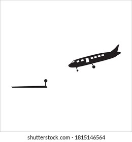 Airplane icon logo, vector design illustration 