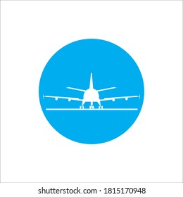 Airplane icon logo, vector design illustration 

