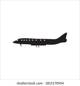 Logo del icono del avión, ilustración del diseño del vector 

