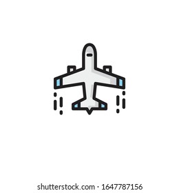 Airplane Icon or Logo Vector Illustration