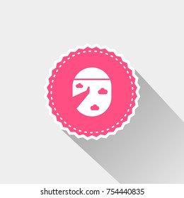 airplane icon with long shadow icon
