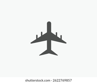 Icono de avión Diseño de Vector minimalista