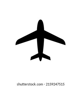 Airplane icon, model silhouette design. Vector illustration isolated.