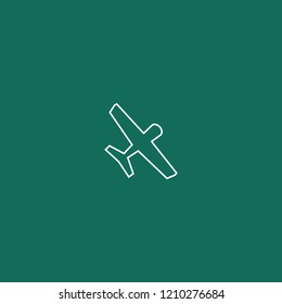 airplane icon on green background