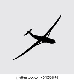 Airplane Icon on a grey background