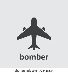 airplane icon on the grey background.