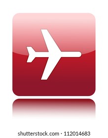 Airplane icon on red button (Close airplane mode)