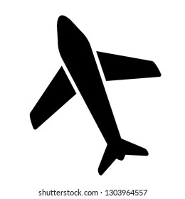 Airplane icon on transparent background