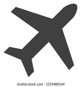 Airplane icon on a white background. Isolated airplane symbol with flat style.