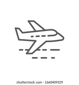 airplane icon on a white background