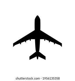Icono de avión en fondo blanco. Ilustración vectorial en un fondo blanco aislado.