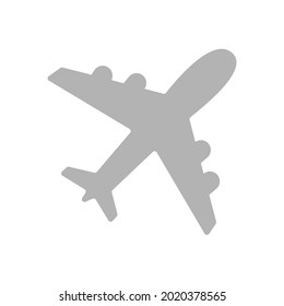 airplane icon on a white background, vector illustration